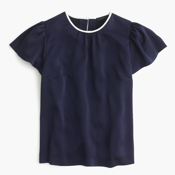 J. Crew Tops - NWT J. Crew Women's Drapey Crepe Cap Sleeve Top